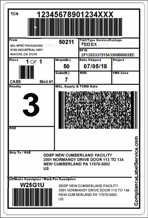 Military Standard MIL STD 129 Labels And Packaging